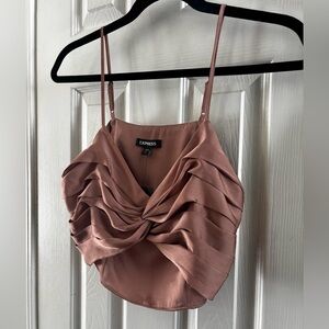 Express Women's Mauve Ruched Camisole